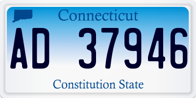 CT license plate AD37946