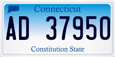 CT license plate AD37950