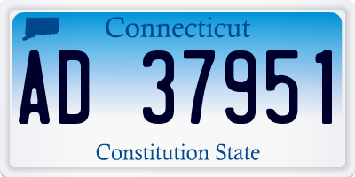 CT license plate AD37951