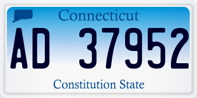 CT license plate AD37952