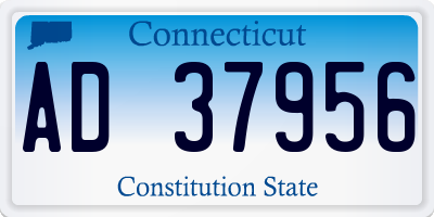 CT license plate AD37956