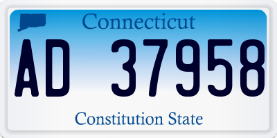 CT license plate AD37958