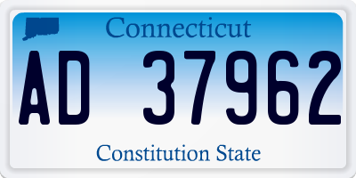 CT license plate AD37962