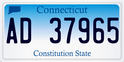 CT license plate AD37965