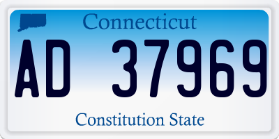 CT license plate AD37969
