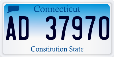 CT license plate AD37970