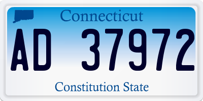 CT license plate AD37972