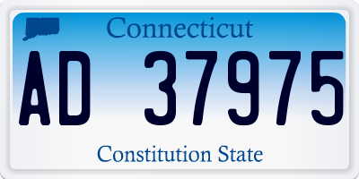 CT license plate AD37975
