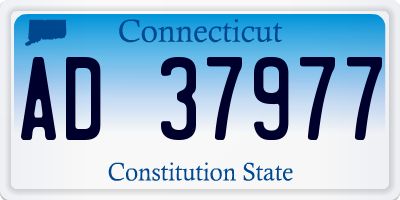 CT license plate AD37977
