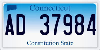 CT license plate AD37984