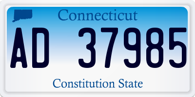 CT license plate AD37985
