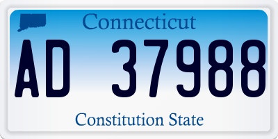 CT license plate AD37988