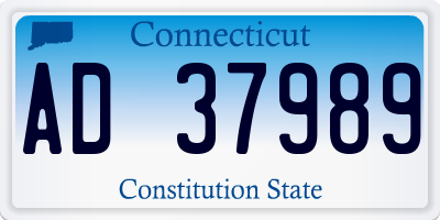 CT license plate AD37989