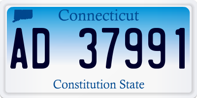CT license plate AD37991