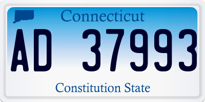 CT license plate AD37993