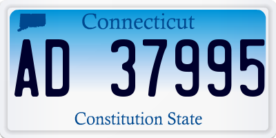 CT license plate AD37995