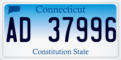 CT license plate AD37996