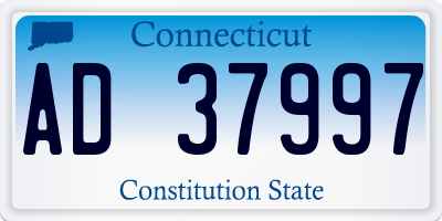 CT license plate AD37997