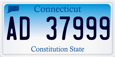 CT license plate AD37999