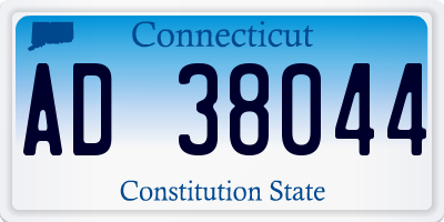 CT license plate AD38044