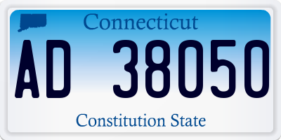 CT license plate AD38050