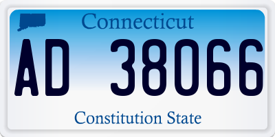 CT license plate AD38066