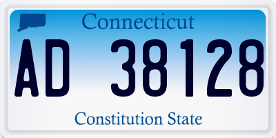 CT license plate AD38128