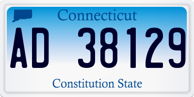 CT license plate AD38129