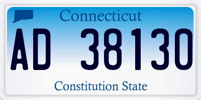 CT license plate AD38130