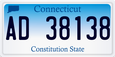 CT license plate AD38138