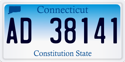 CT license plate AD38141