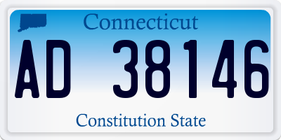 CT license plate AD38146