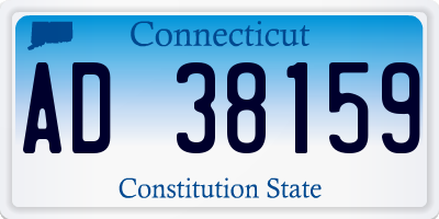 CT license plate AD38159