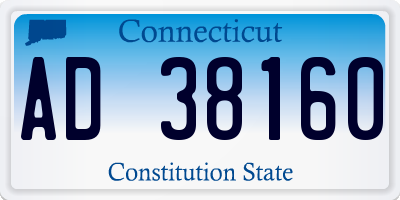 CT license plate AD38160