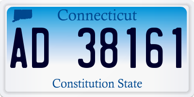 CT license plate AD38161