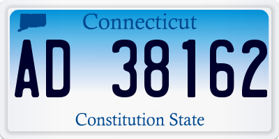 CT license plate AD38162