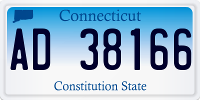 CT license plate AD38166