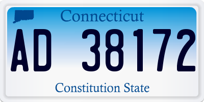 CT license plate AD38172