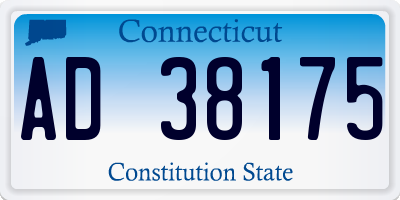 CT license plate AD38175