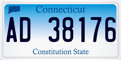 CT license plate AD38176