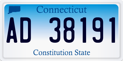 CT license plate AD38191