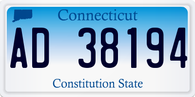 CT license plate AD38194