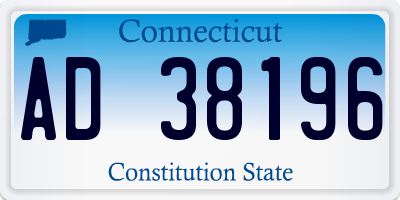 CT license plate AD38196