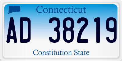 CT license plate AD38219