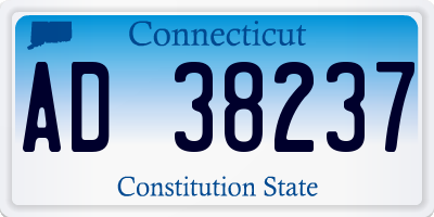 CT license plate AD38237