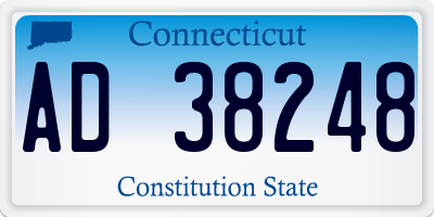 CT license plate AD38248