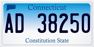 CT license plate AD38250