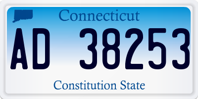 CT license plate AD38253