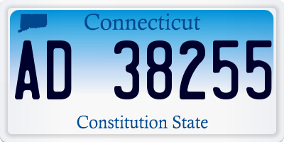 CT license plate AD38255