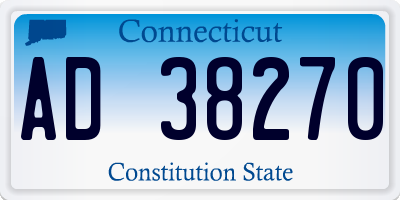 CT license plate AD38270